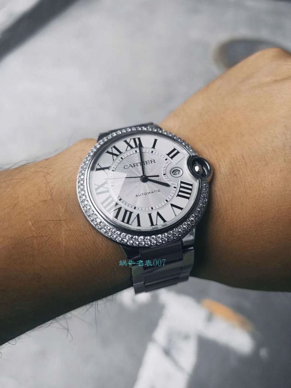 【后加工高端 copy customized 真钻】 Cartier  蓝气球 top 复刻高仿WE9009Z3男士手表42毫米 wrist watch   / K302B