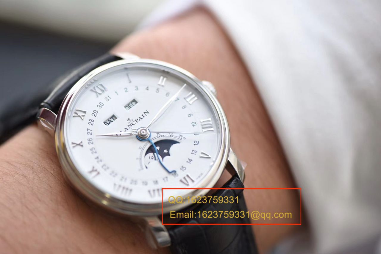 om Factory Blancpain 6654月相v3【 Video analysis 】超A高仿Blancpain 手表6654-1127-55B / BP073