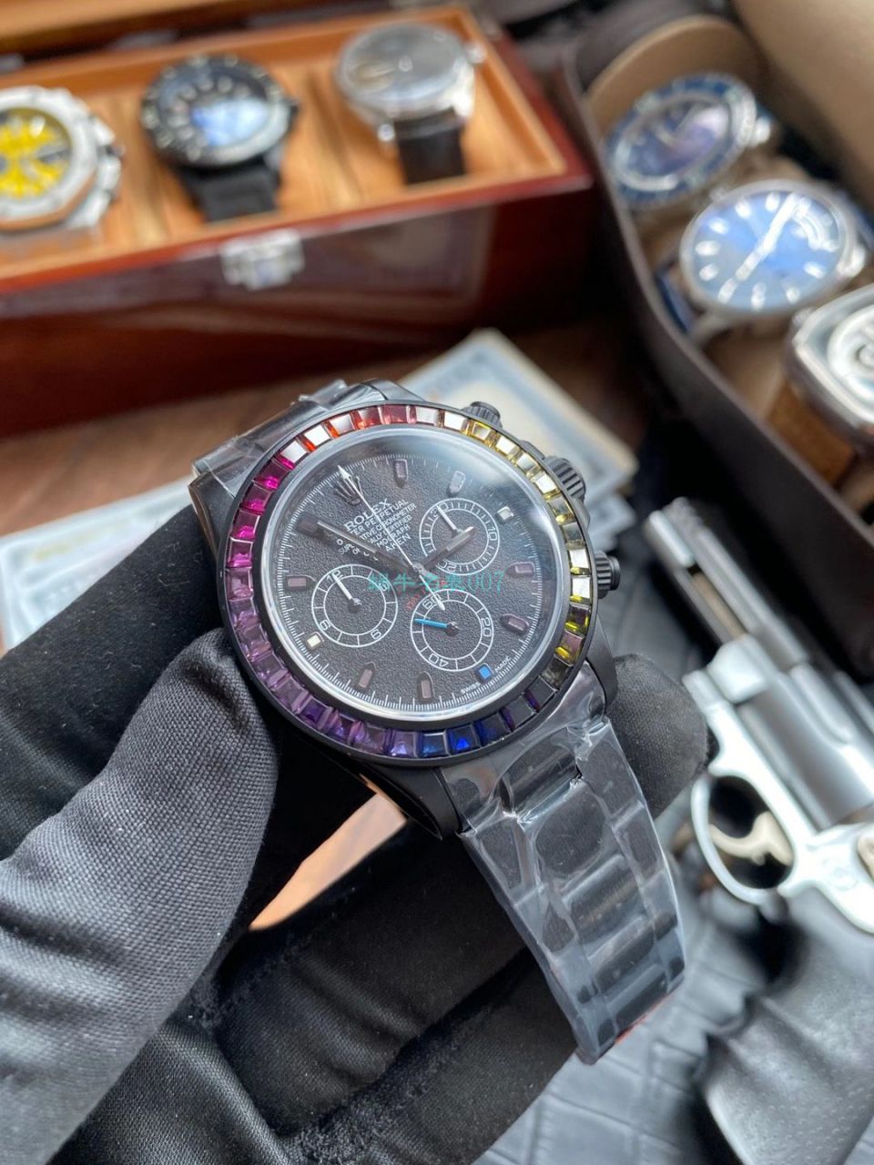 TW Factory 超A高仿Blacken改装 Rolex  Ditongna 碳黑钢皇副本手表 / R650