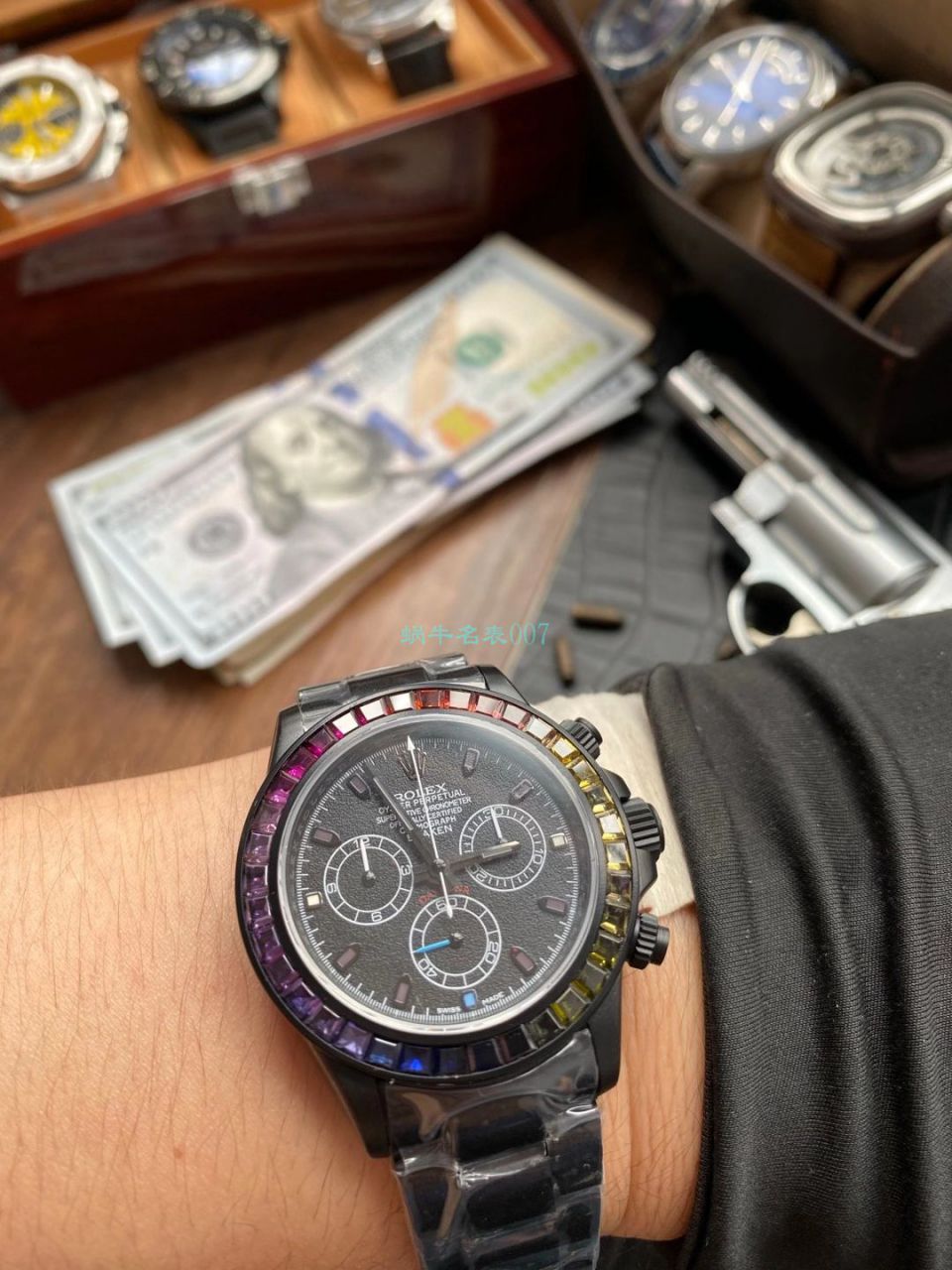 TW Factory 超A高仿Blacken改装 Rolex  Ditongna 碳黑钢皇副本手表 / R650