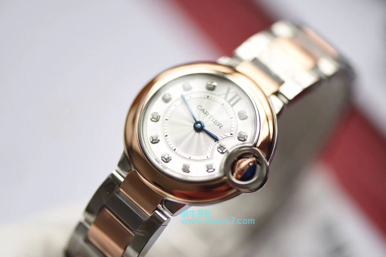 【 Video analysis 】V6 Factory 高仿 Cartier  蓝气球28毫米女士手表W3BB0005 / K308