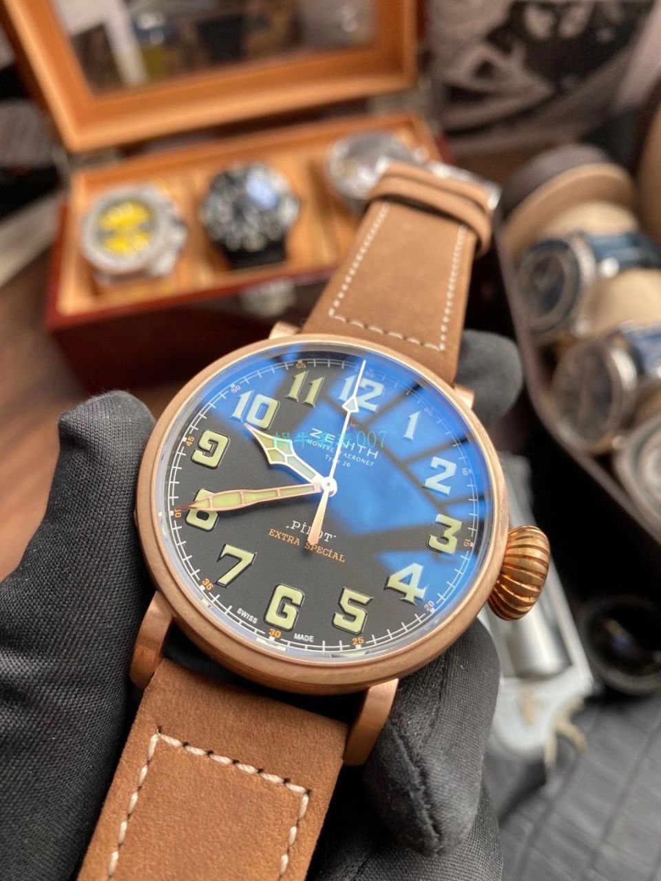 XF Factory 超A高仿手表最新升级真力时飞行员青铜大飞29.2430.679/21.C753 wrist watch  / ZSL061