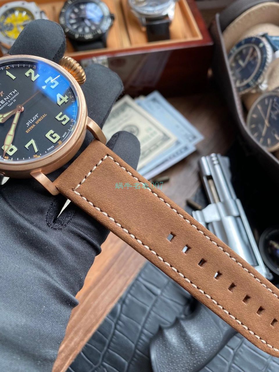 XF Factory 超A高仿手表最新升级真力时飞行员青铜大飞29.2430.679/21.C753 wrist watch  / ZSL061