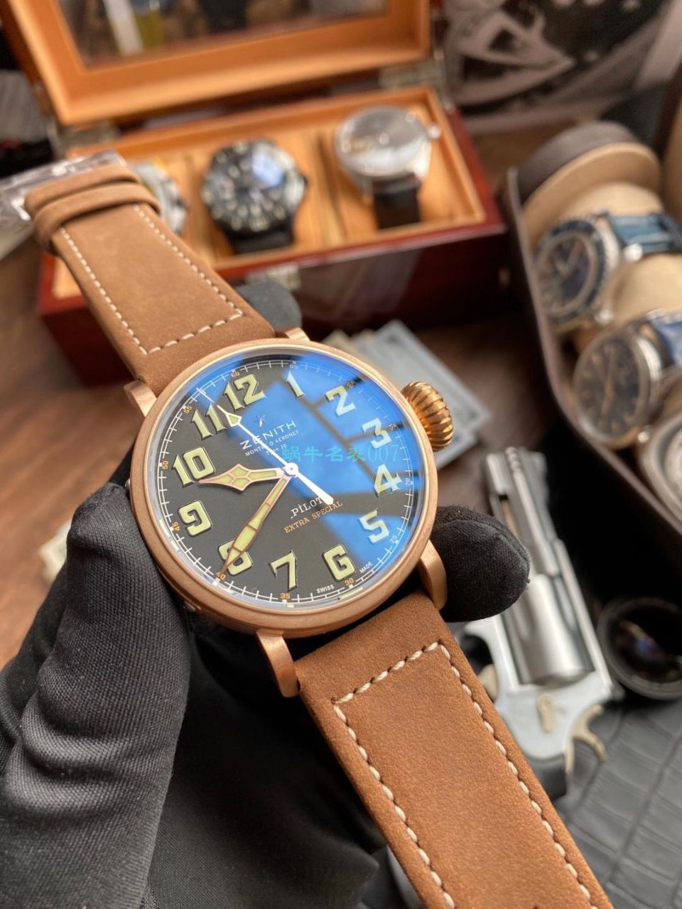 【 Video analysis 】XF Factory 超A高仿手表真力时青铜大飞29.2430.679/21.C753 wrist watch  / ZSL062