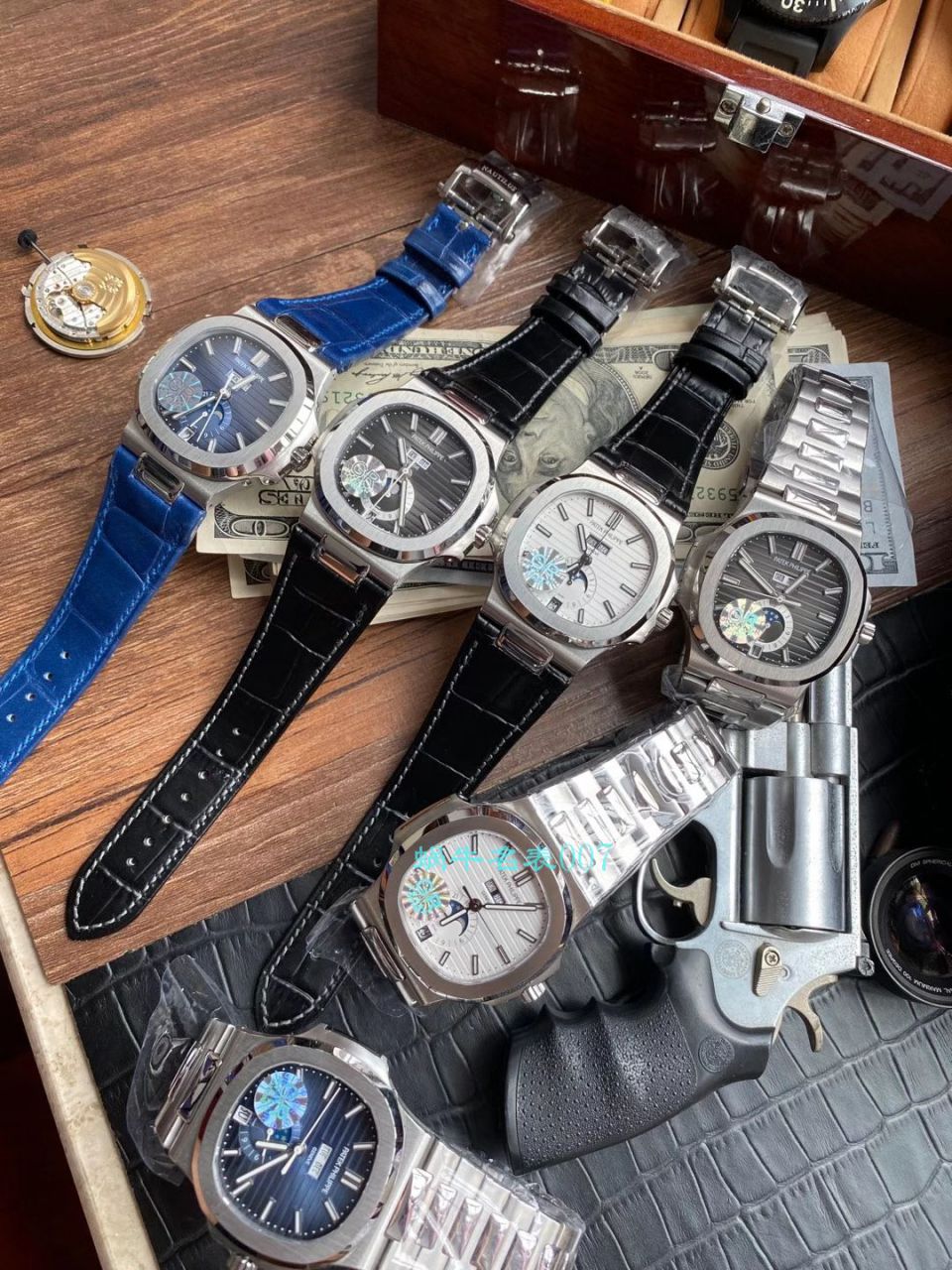 GR Factory 高仿 PATEK PHILIPPE PatekPhilippe手表多少钱 Nautilus V2真月相5726/1A-014皮带款 / BD326