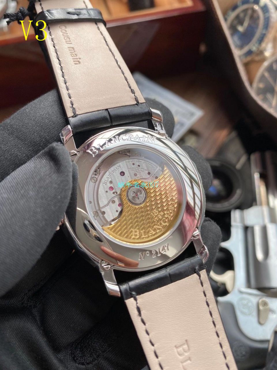om Factory Blancpain 6654月相v3【 Video analysis 】超A高仿Blancpain 手表6654-1127-55B / BP073