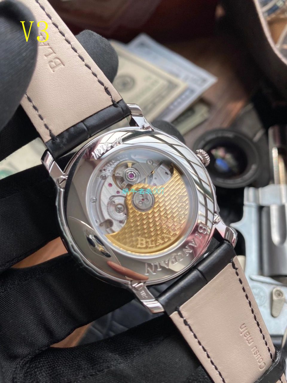 om Factory Blancpain 6654月相v3【 Video analysis 】超A高仿Blancpain 手表6654-1127-55B / BP073