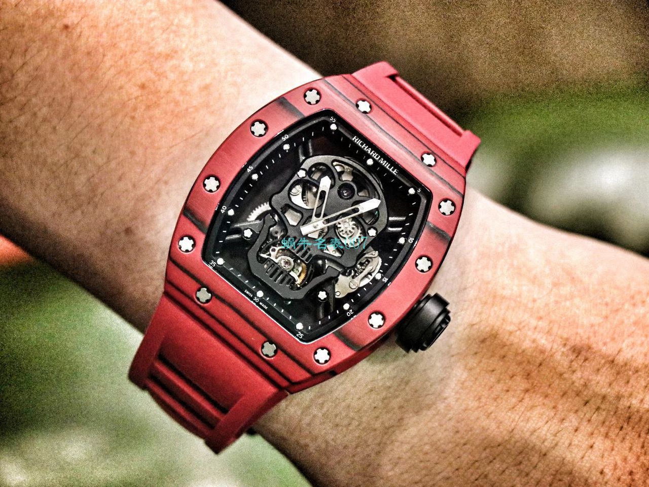 JB Factory  RICHARD MILLE RM52-01真 Tourbillon  carbon fiber 骷髅头鬼王 / RM052JB