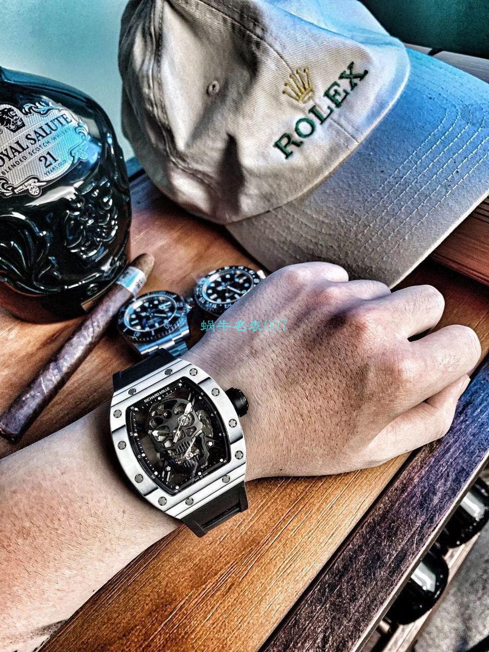 JB Factory  RICHARD MILLE RM52-01真 Tourbillon  carbon fiber 骷髅头鬼王 / RM052JB