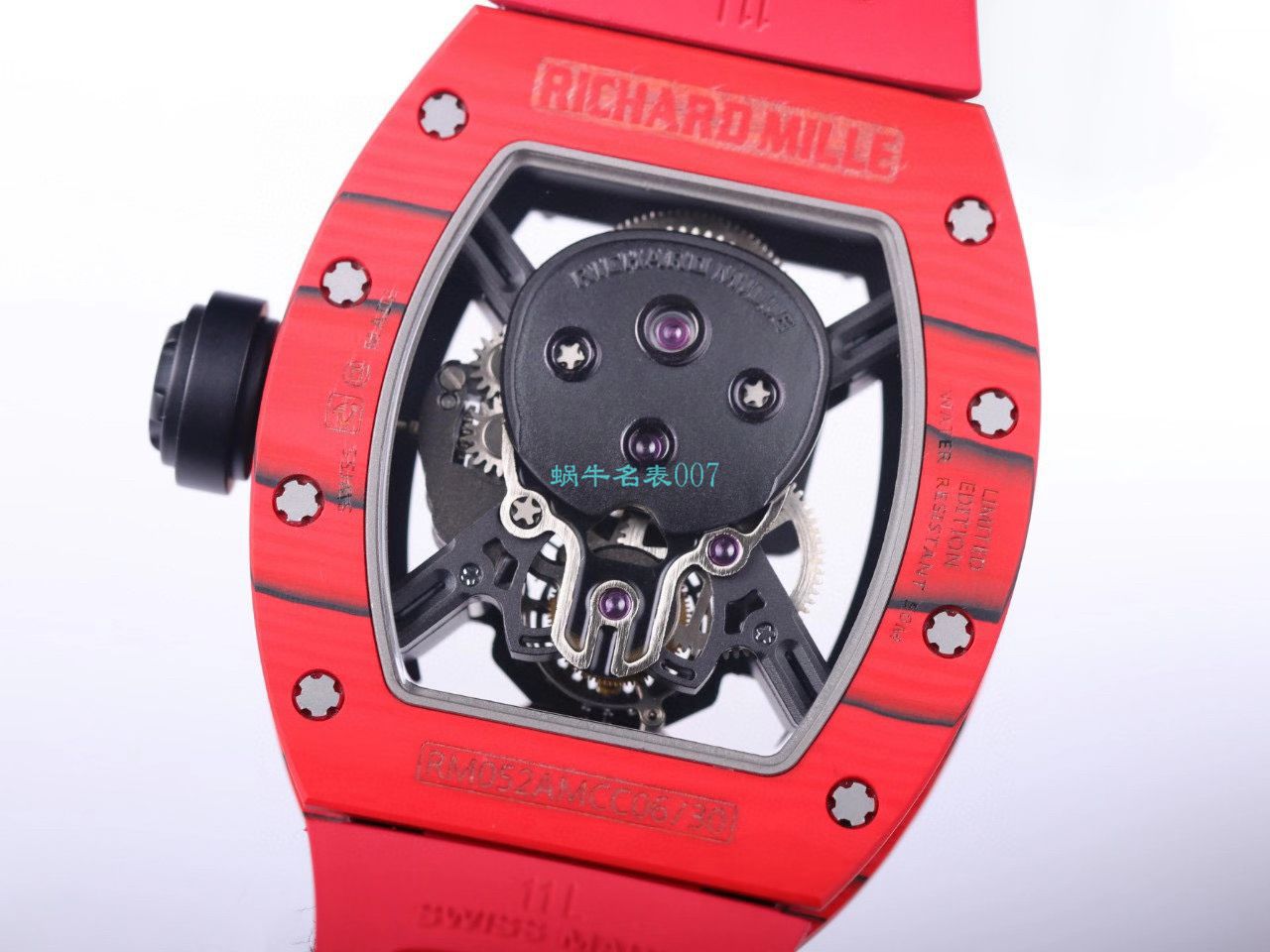 JB Factory  RICHARD MILLE RM52-01真 Tourbillon  carbon fiber 骷髅头鬼王 / RM052JB
