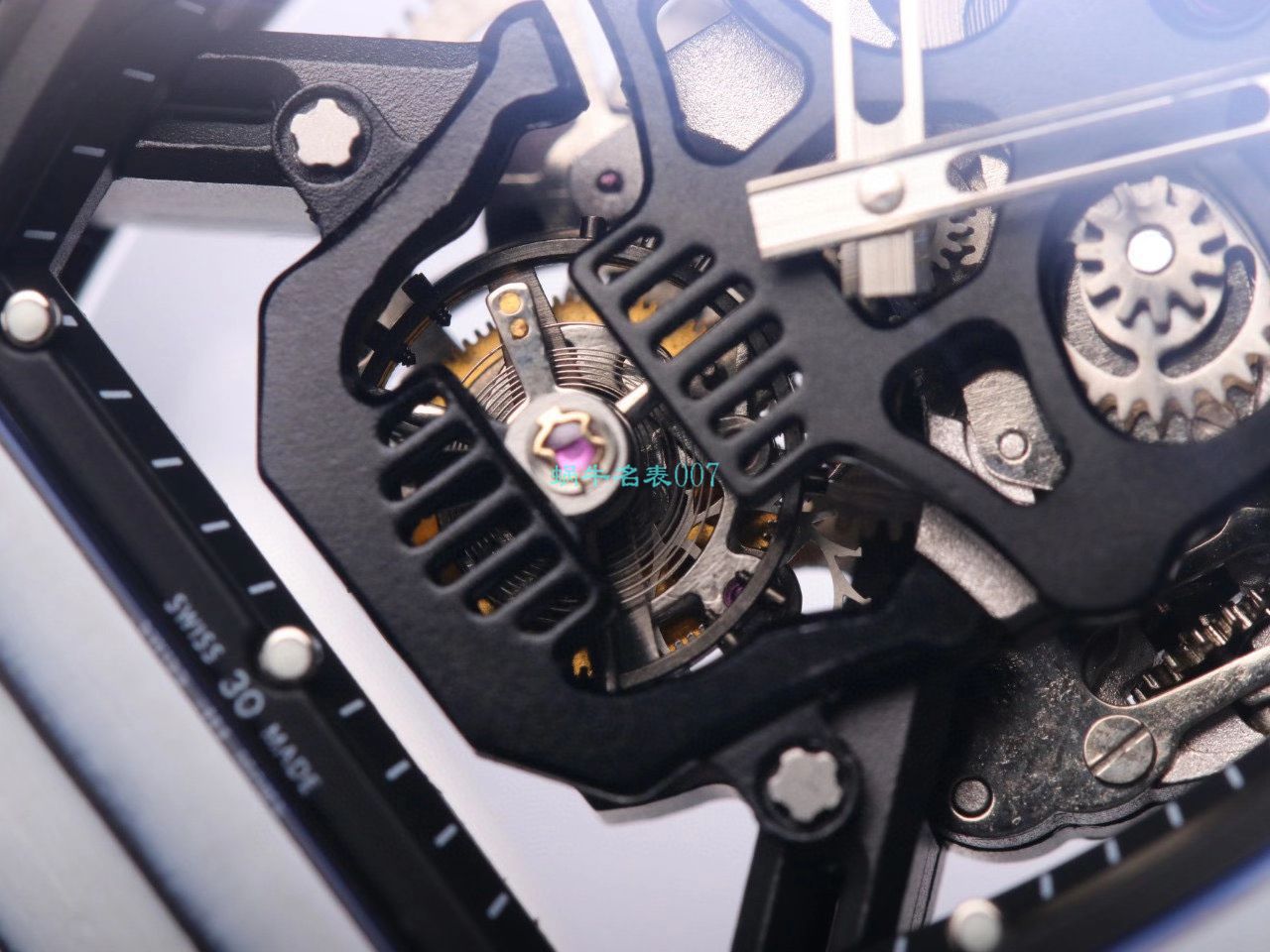 JB Factory  RICHARD MILLE RM52-01真 Tourbillon  carbon fiber 骷髅头鬼王 / RM052JB