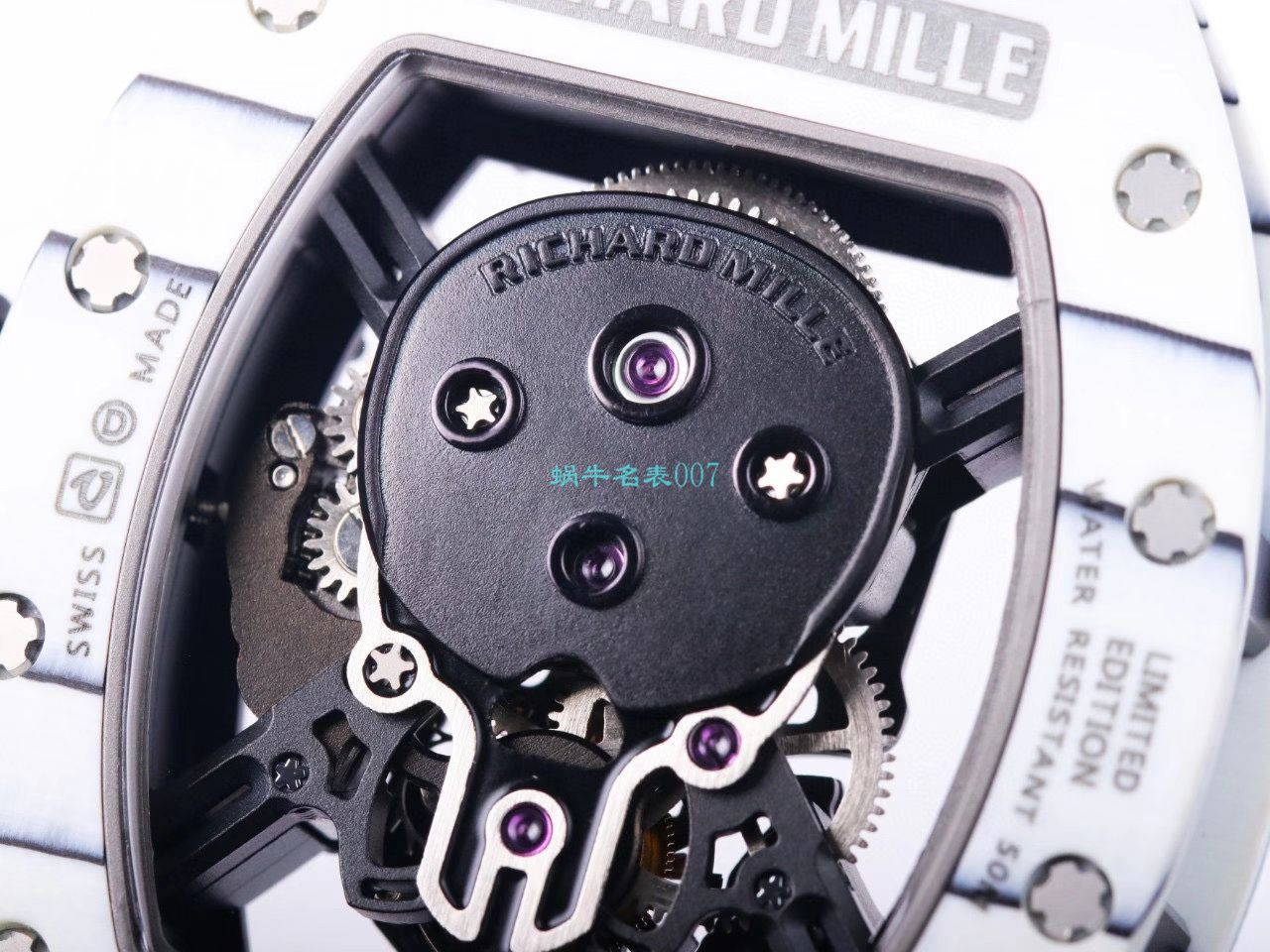 JB Factory  RICHARD MILLE RM52-01真 Tourbillon  carbon fiber 骷髅头鬼王 / RM052JB
