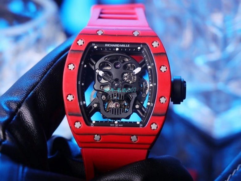 JB Factory  RICHARD MILLE RM52-01真 Tourbillon  carbon fiber 骷髅头鬼王 / RM052JB