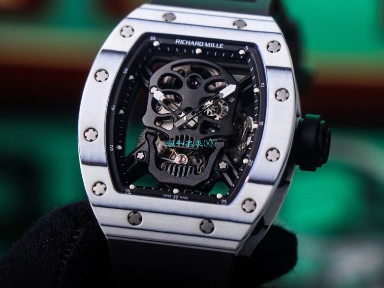 JB Factory  RICHARD MILLE RM52-01真 Tourbillon  carbon fiber 骷髅头鬼王 / RM052JB