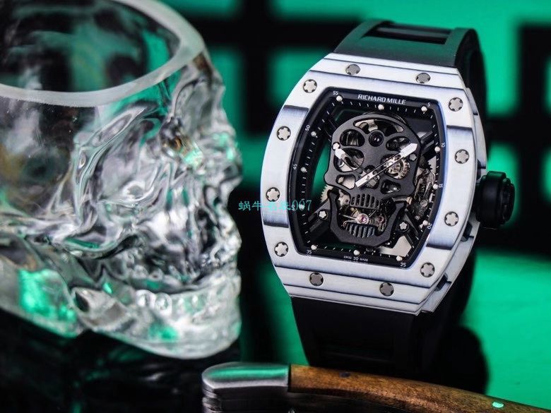 JB Factory  RICHARD MILLE RM52-01真 Tourbillon  carbon fiber 骷髅头鬼王 / RM052JB