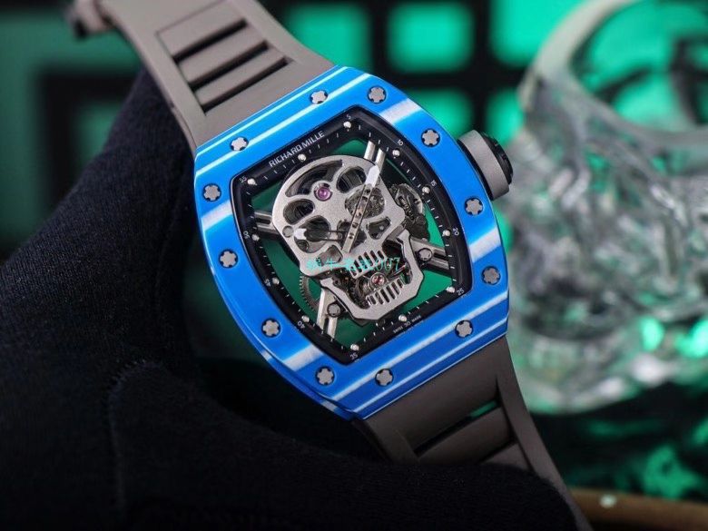 JB Factory  RICHARD MILLE RM52-01真 Tourbillon  carbon fiber 骷髅头鬼王 / RM052JB
