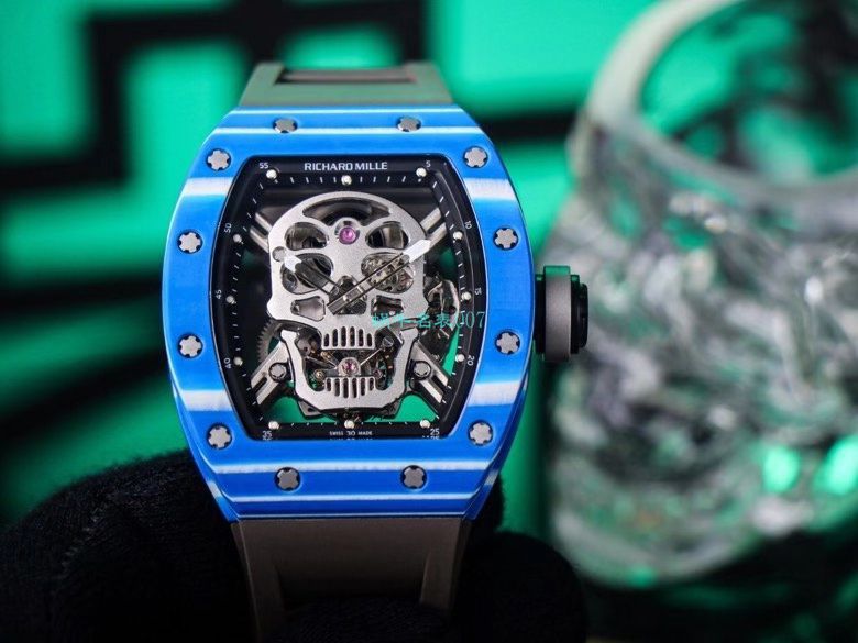 JB Factory  RICHARD MILLE RM52-01真 Tourbillon  carbon fiber 骷髅头鬼王 / RM052JB