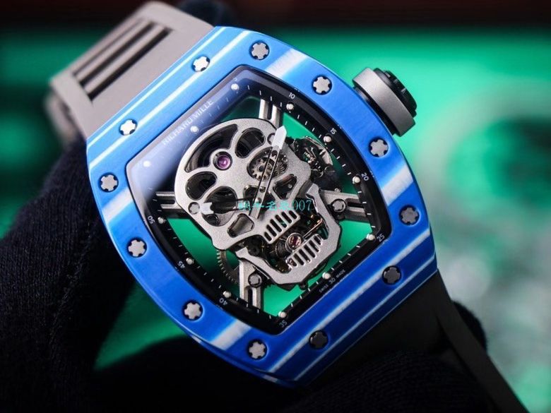 JB Factory  RICHARD MILLE RM52-01真 Tourbillon  carbon fiber 骷髅头鬼王 / RM052JB