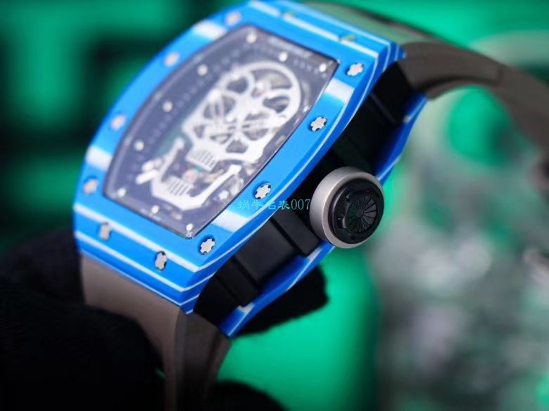 JB Factory  RICHARD MILLE RM52-01真 Tourbillon  carbon fiber 骷髅头鬼王 / RM052JB