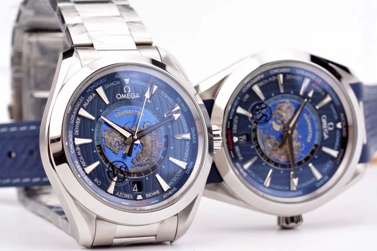 VS Factory OMEGA Seamaster 150米220.10.43.22.03.001，220.12.43.22.03.001限量版世界时 wrist watch  / VS731