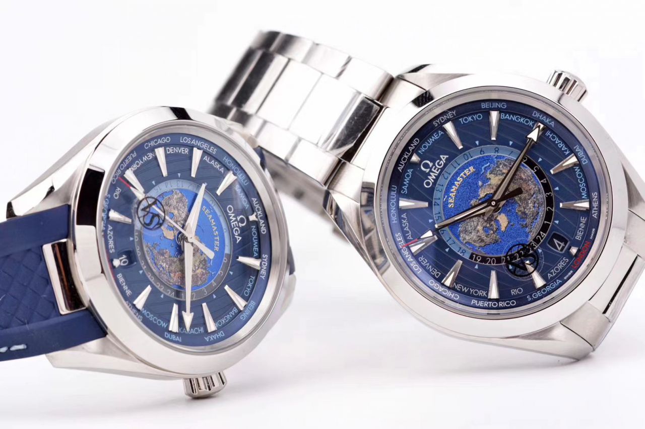 VS Factory OMEGA Seamaster 150米220.10.43.22.03.001，220.12.43.22.03.001限量版世界时 wrist watch  / VS731
