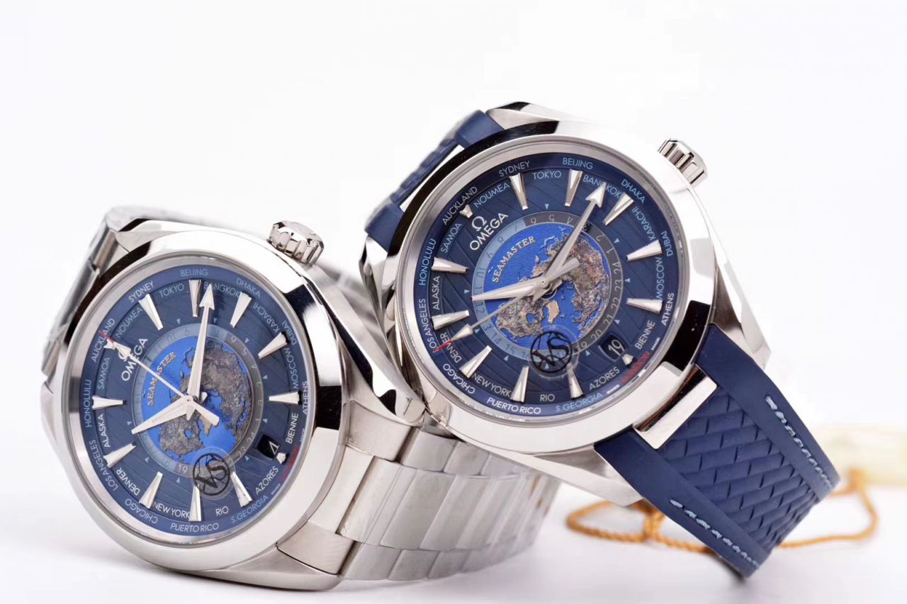 VS Factory OMEGA Seamaster 150米220.10.43.22.03.001，220.12.43.22.03.001限量版世界时 wrist watch  / VS731