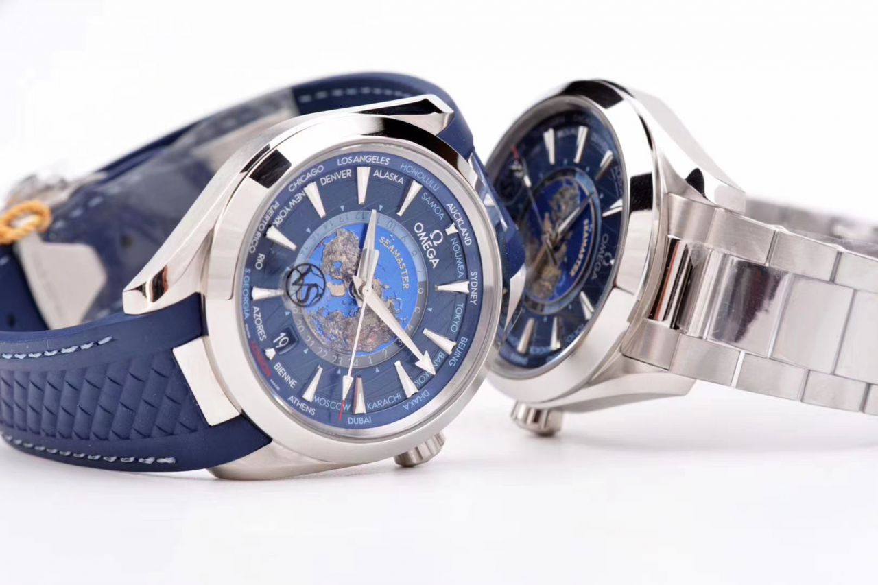 VS Factory OMEGA Seamaster 150米220.10.43.22.03.001，220.12.43.22.03.001限量版世界时 wrist watch  / VS731
