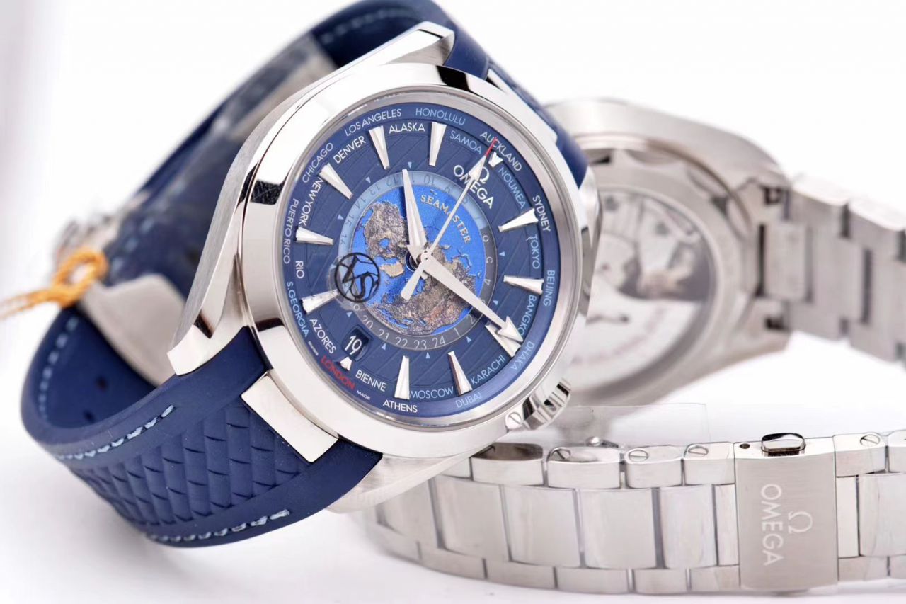 VS Factory OMEGA Seamaster 150米220.10.43.22.03.001，220.12.43.22.03.001限量版世界时 wrist watch  / VS731