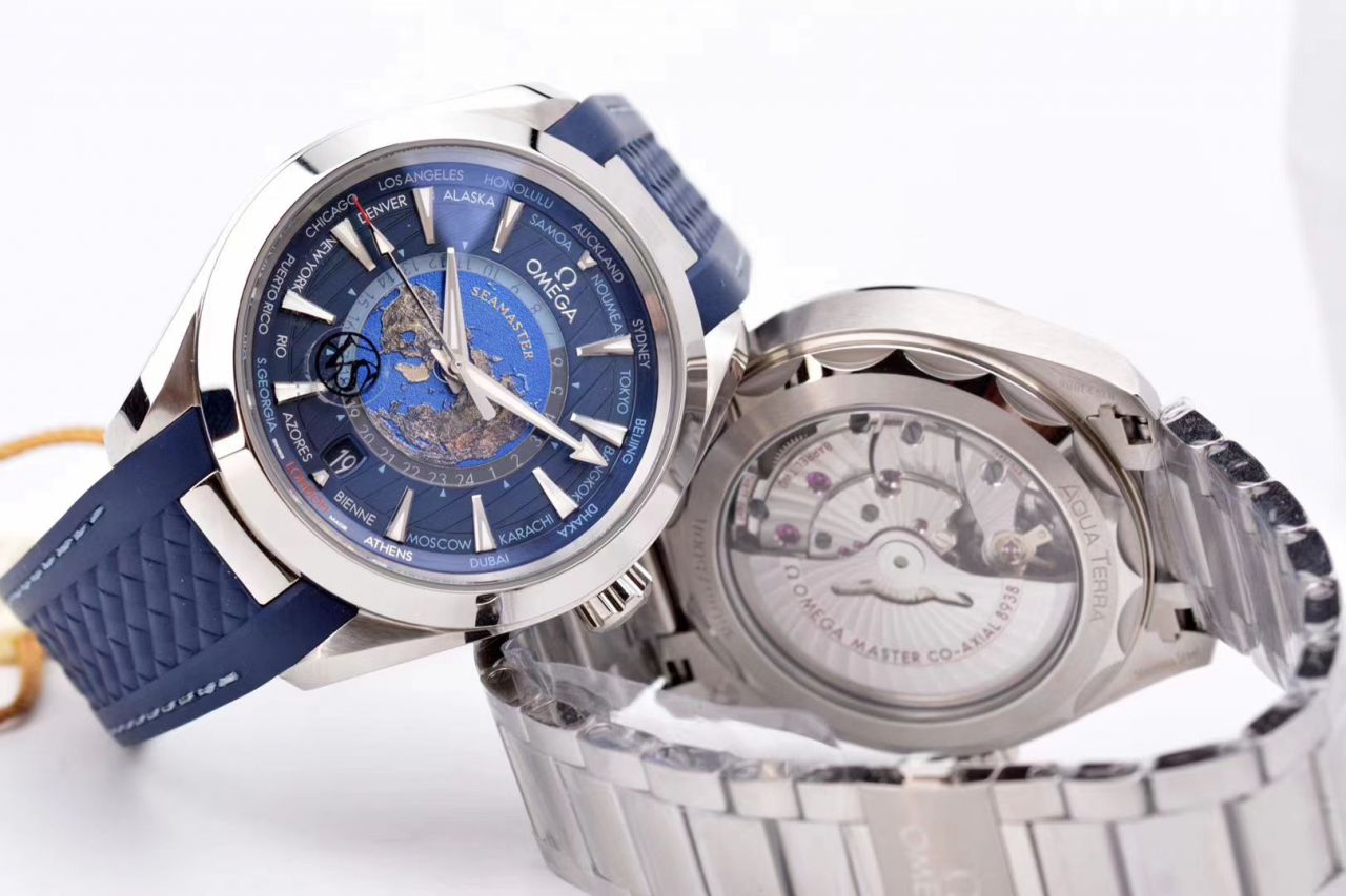 VS Factory OMEGA Seamaster 150米220.10.43.22.03.001，220.12.43.22.03.001限量版世界时 wrist watch  / VS731