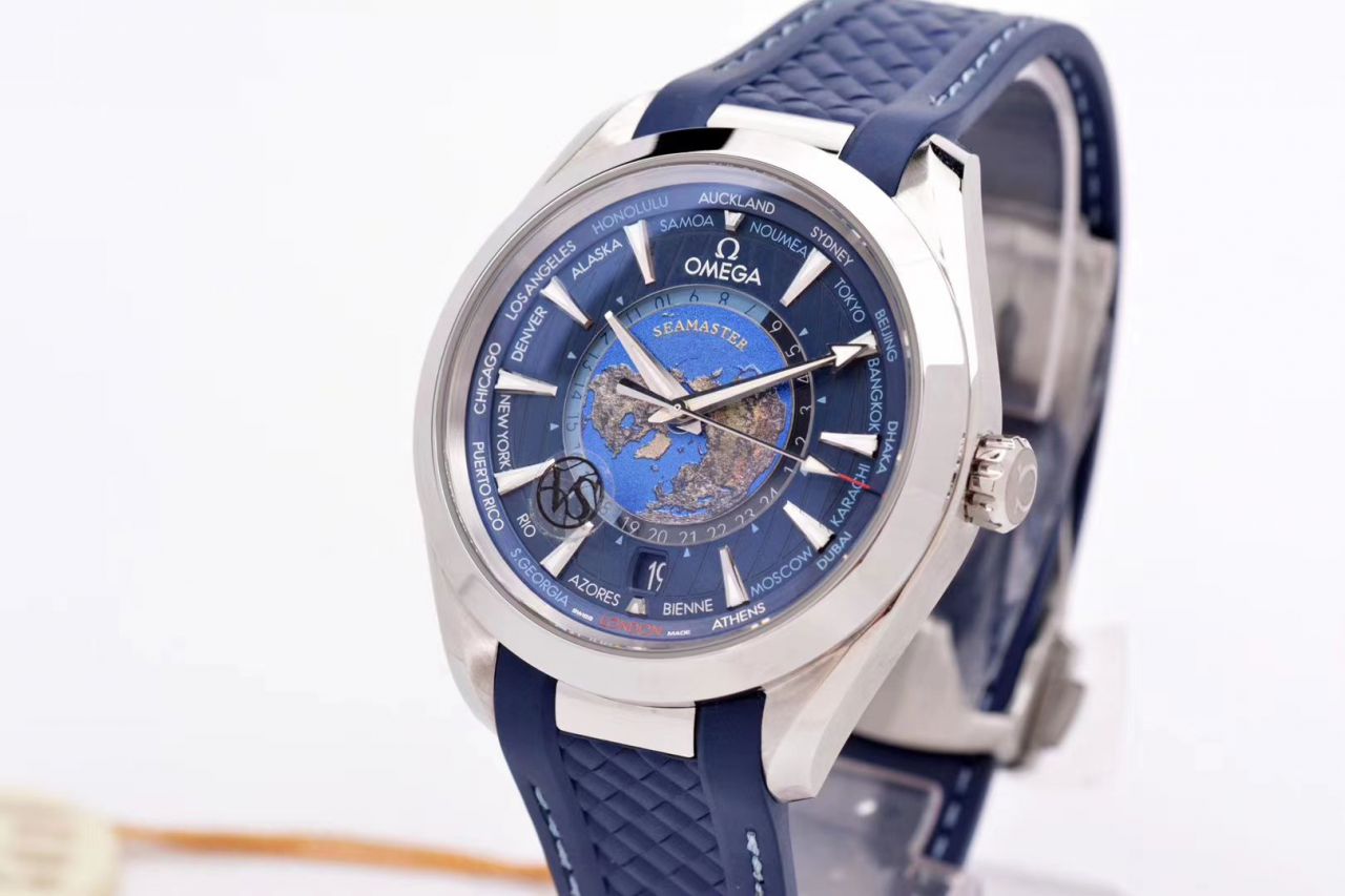 VS Factory OMEGA Seamaster 150米220.10.43.22.03.001，220.12.43.22.03.001限量版世界时 wrist watch  / VS731