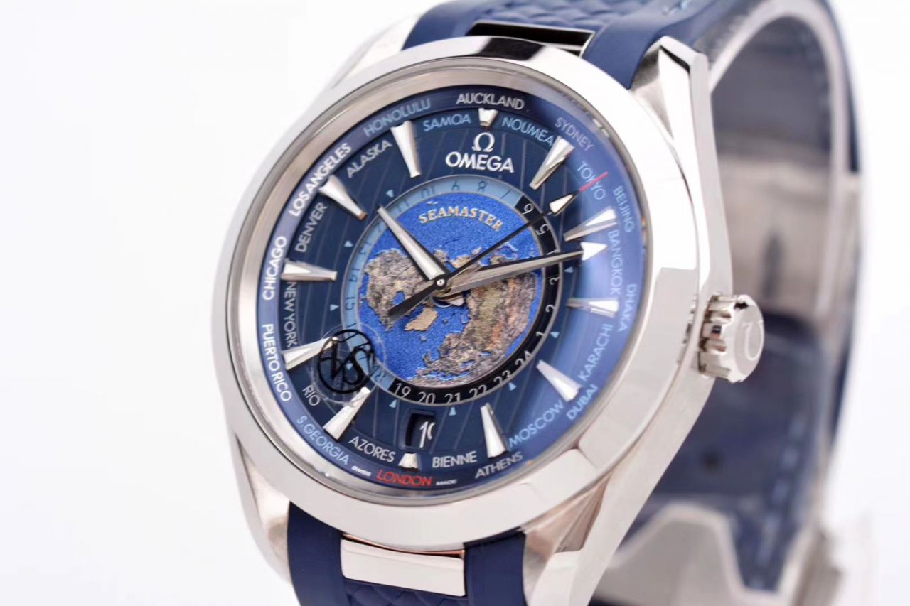 VS Factory OMEGA Seamaster 150米220.10.43.22.03.001，220.12.43.22.03.001限量版世界时 wrist watch  / VS731