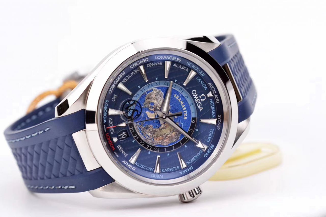 VS Factory OMEGA Seamaster 150米220.10.43.22.03.001，220.12.43.22.03.001限量版世界时 wrist watch  / VS731