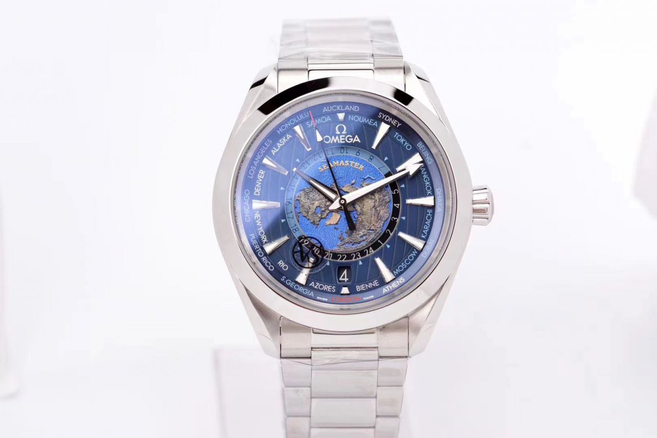 VS Factory OMEGA Seamaster 150米220.10.43.22.03.001，220.12.43.22.03.001限量版世界时 wrist watch  / VS731