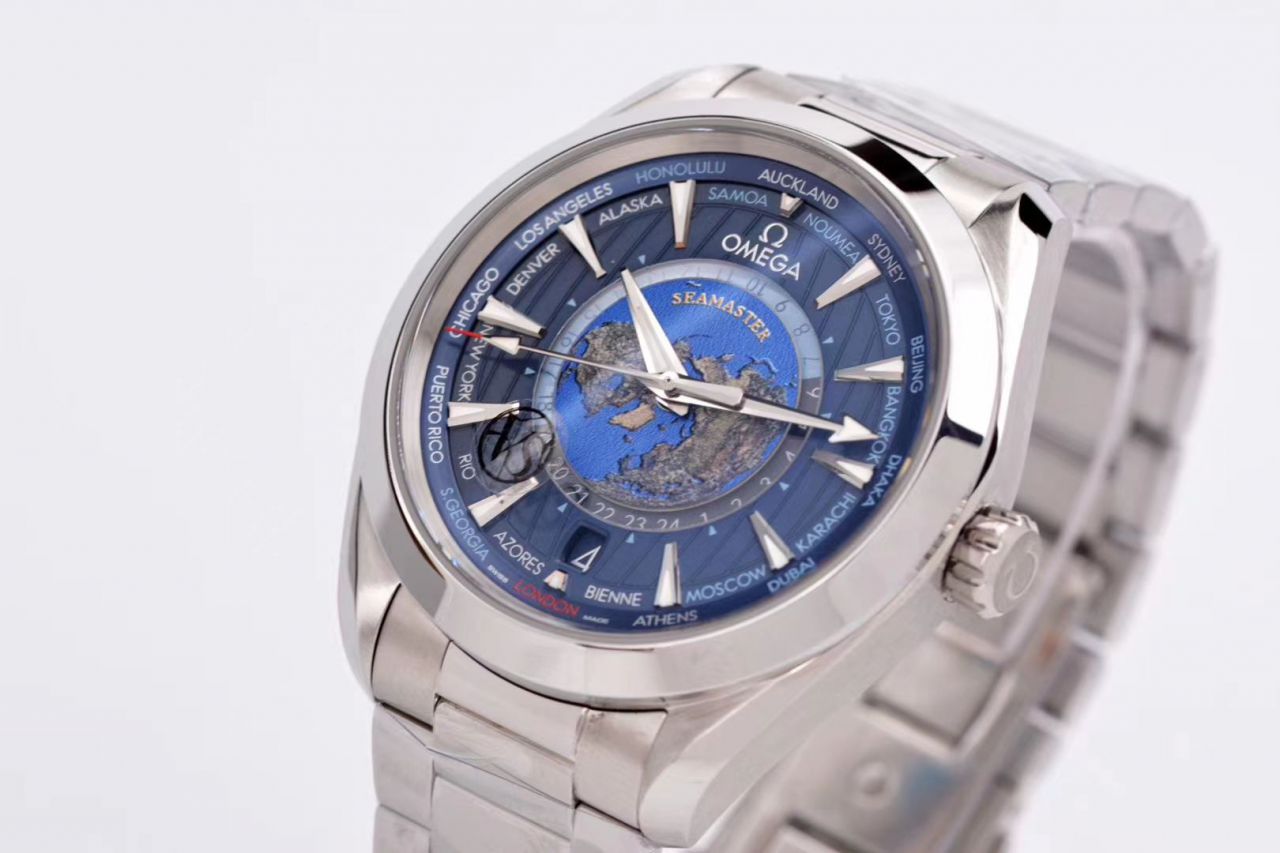VS Factory OMEGA Seamaster 150米220.10.43.22.03.001，220.12.43.22.03.001限量版世界时 wrist watch  / VS731