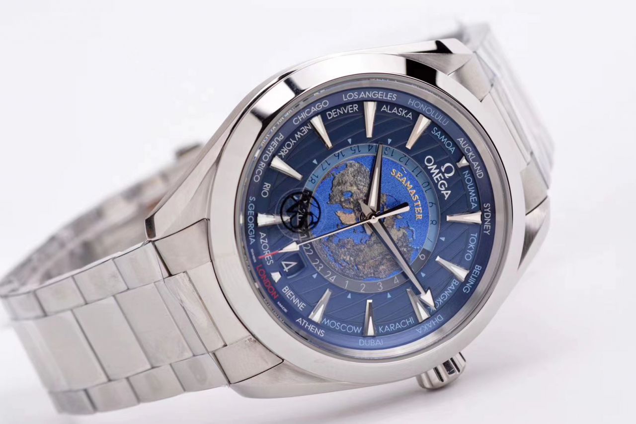 VS Factory OMEGA Seamaster 150米220.10.43.22.03.001，220.12.43.22.03.001限量版世界时 wrist watch  / VS731