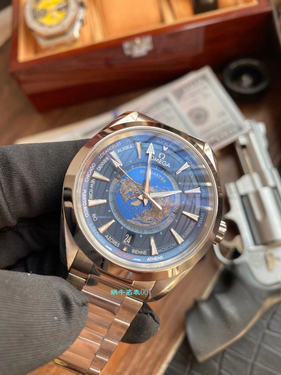 VS Factory OMEGA Seamaster 150米220.10.43.22.03.001 top 复刻高仿限量版世界时 wrist watch  / VS732