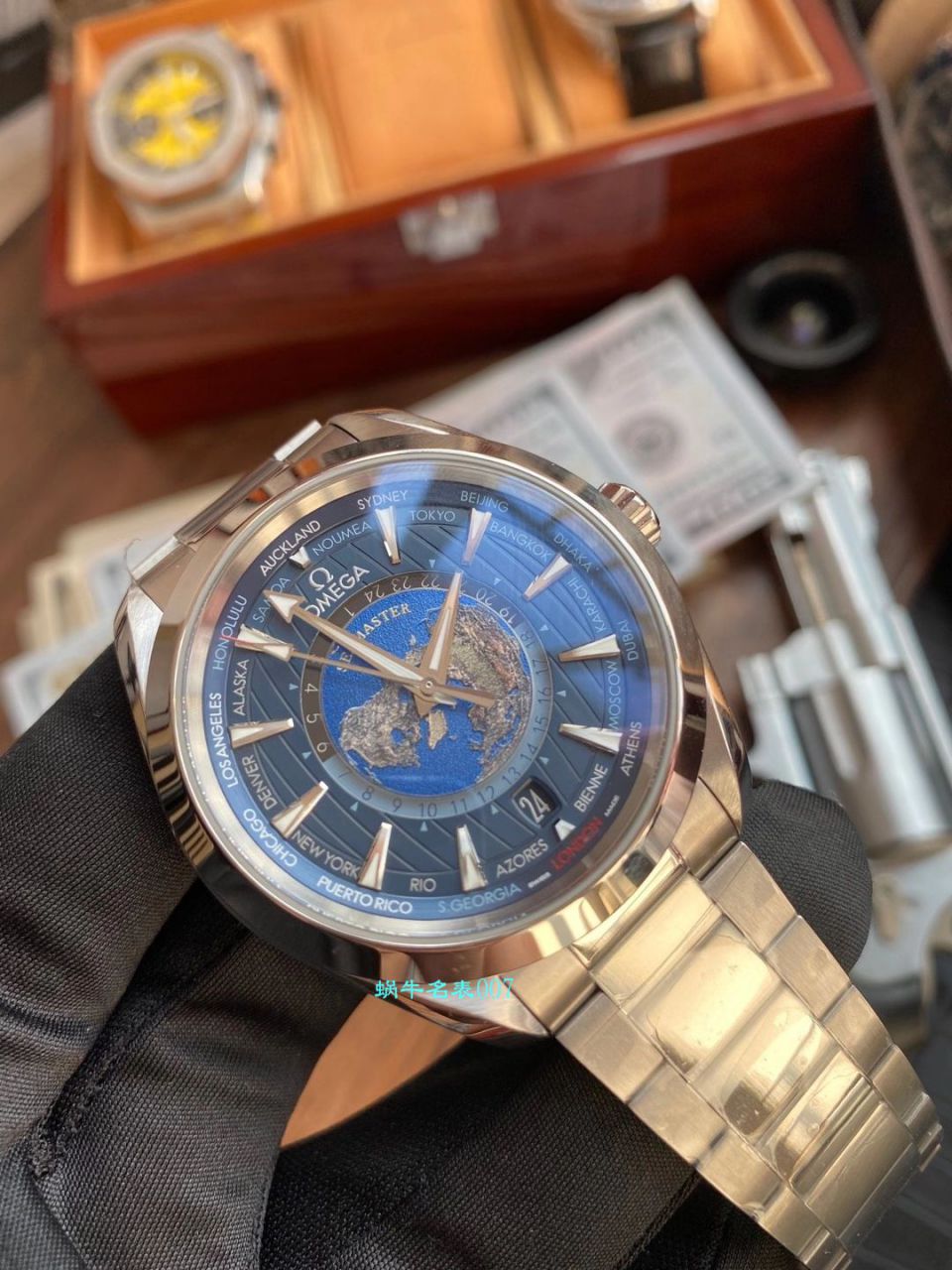 VS Factory OMEGA Seamaster 150米220.10.43.22.03.001 top 复刻高仿限量版世界时 wrist watch  / VS732