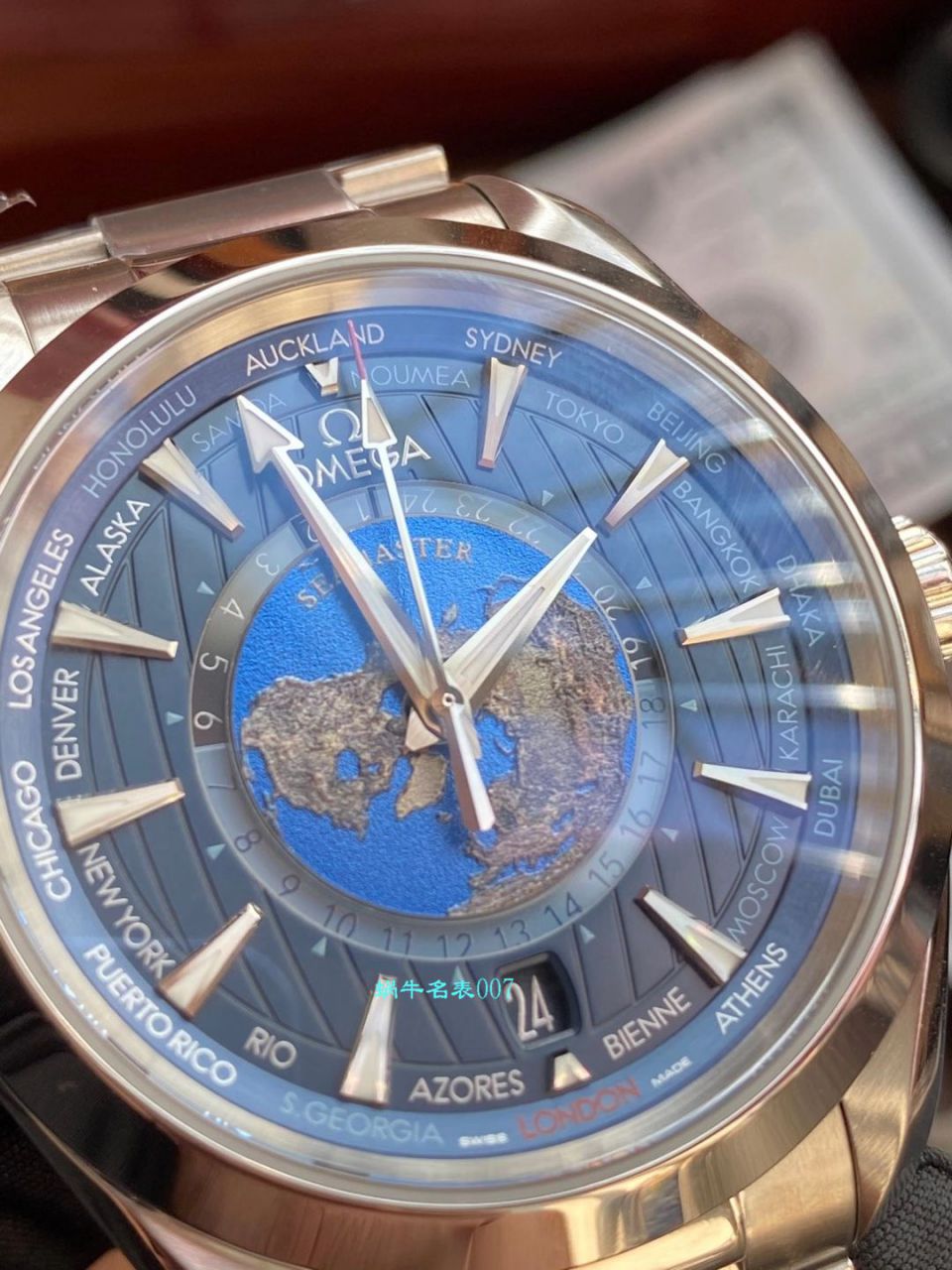 VS Factory OMEGA Seamaster 150米220.10.43.22.03.001 top 复刻高仿限量版世界时 wrist watch  / VS732