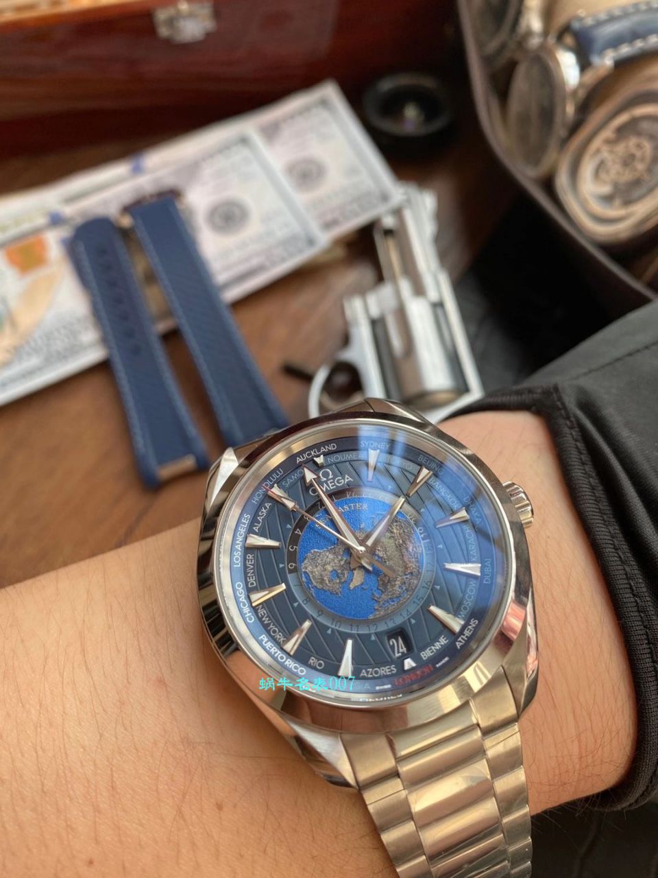 VS Factory OMEGA Seamaster 150米220.10.43.22.03.001 top 复刻高仿限量版世界时 wrist watch  / VS732