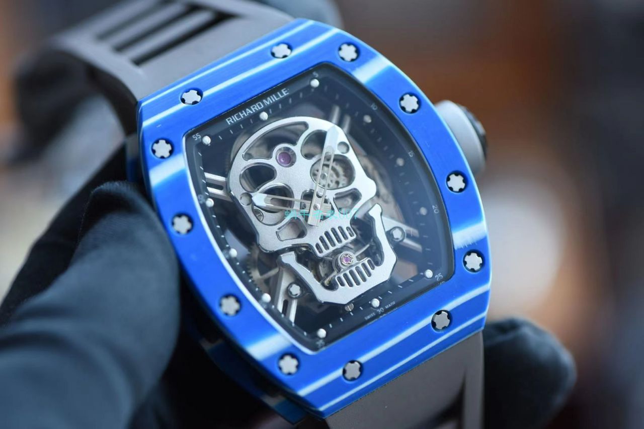 【 Video analysis 】JB Factory  RICHARD MILLE RM52-01超A复刻手表真 Tourbillon  carbon fiber 骷髅头鬼王 / RM52-01A