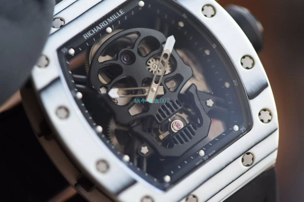 【 Video analysis 】JB Factory  RICHARD MILLE RM52-01超A复刻手表真 Tourbillon  carbon fiber 骷髅头鬼王 / RM52-01A