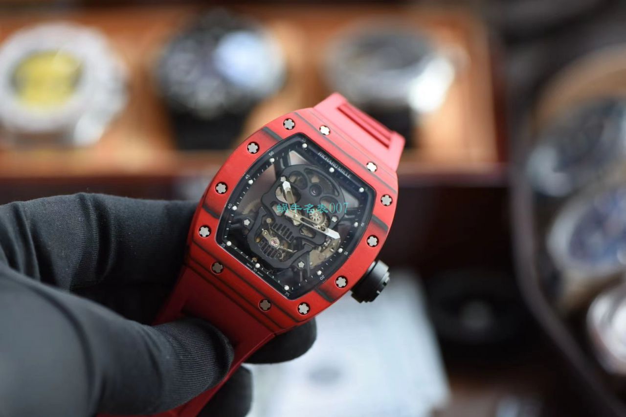【 Video analysis 】JB Factory  RICHARD MILLE RM52-01超A复刻手表真 Tourbillon  carbon fiber 骷髅头鬼王 / RM52-01A