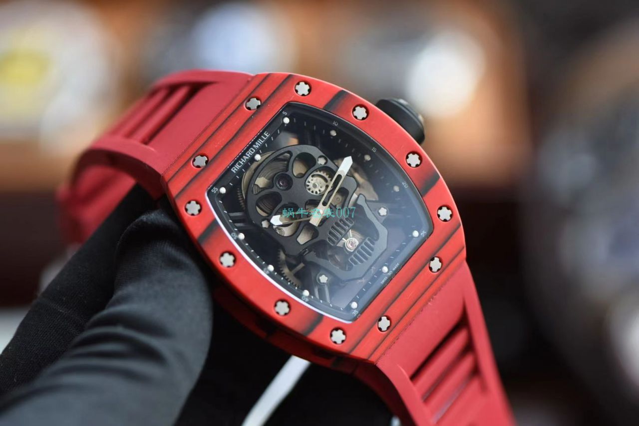 【 Video analysis 】JB Factory  RICHARD MILLE RM52-01超A复刻手表真 Tourbillon  carbon fiber 骷髅头鬼王 / RM52-01A