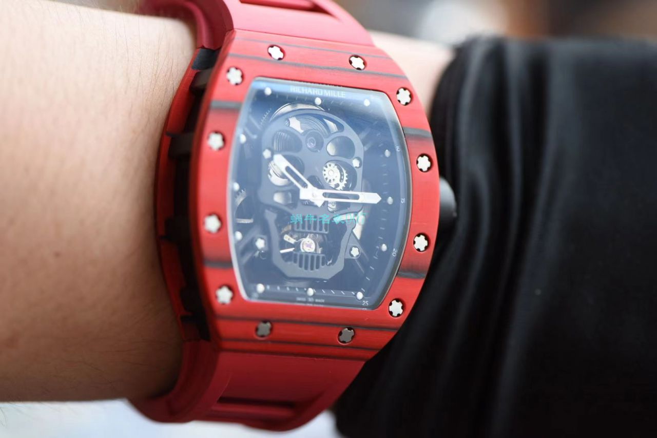 【 Video analysis 】JB Factory  RICHARD MILLE RM52-01超A复刻手表真 Tourbillon  carbon fiber 骷髅头鬼王 / RM52-01A