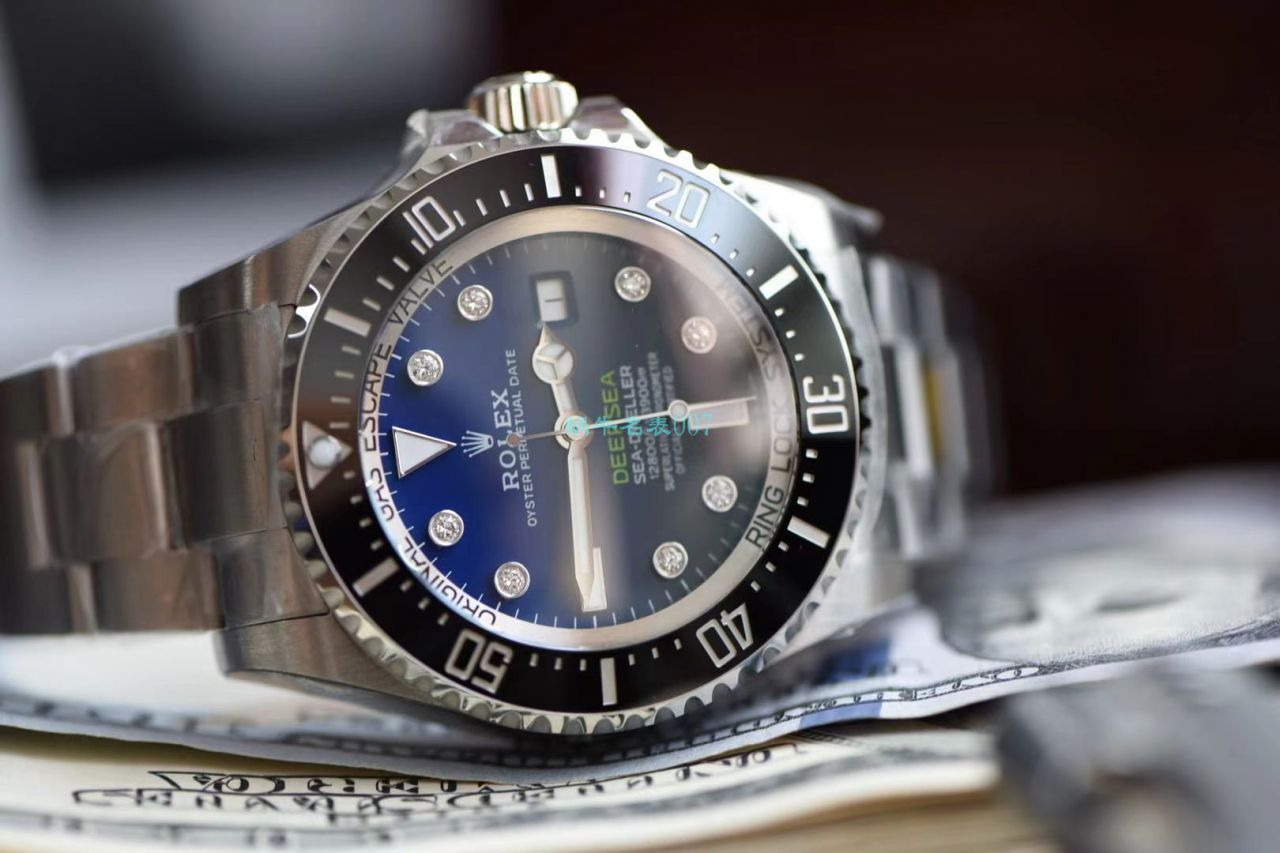 【真钻 copy customized 】 Rolex 渐变蓝鬼王手表m126660-0002订制8颗VS八心八箭真钻刻度 top 复刻高仿 / R658