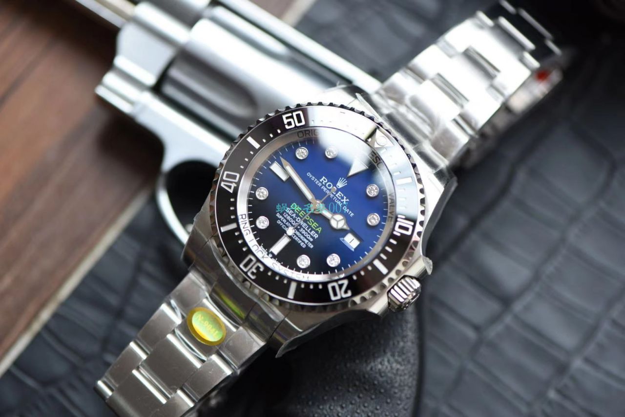 【真钻 copy customized 】 Rolex 渐变蓝鬼王手表m126660-0002订制8颗VS八心八箭真钻刻度 top 复刻高仿 / R658