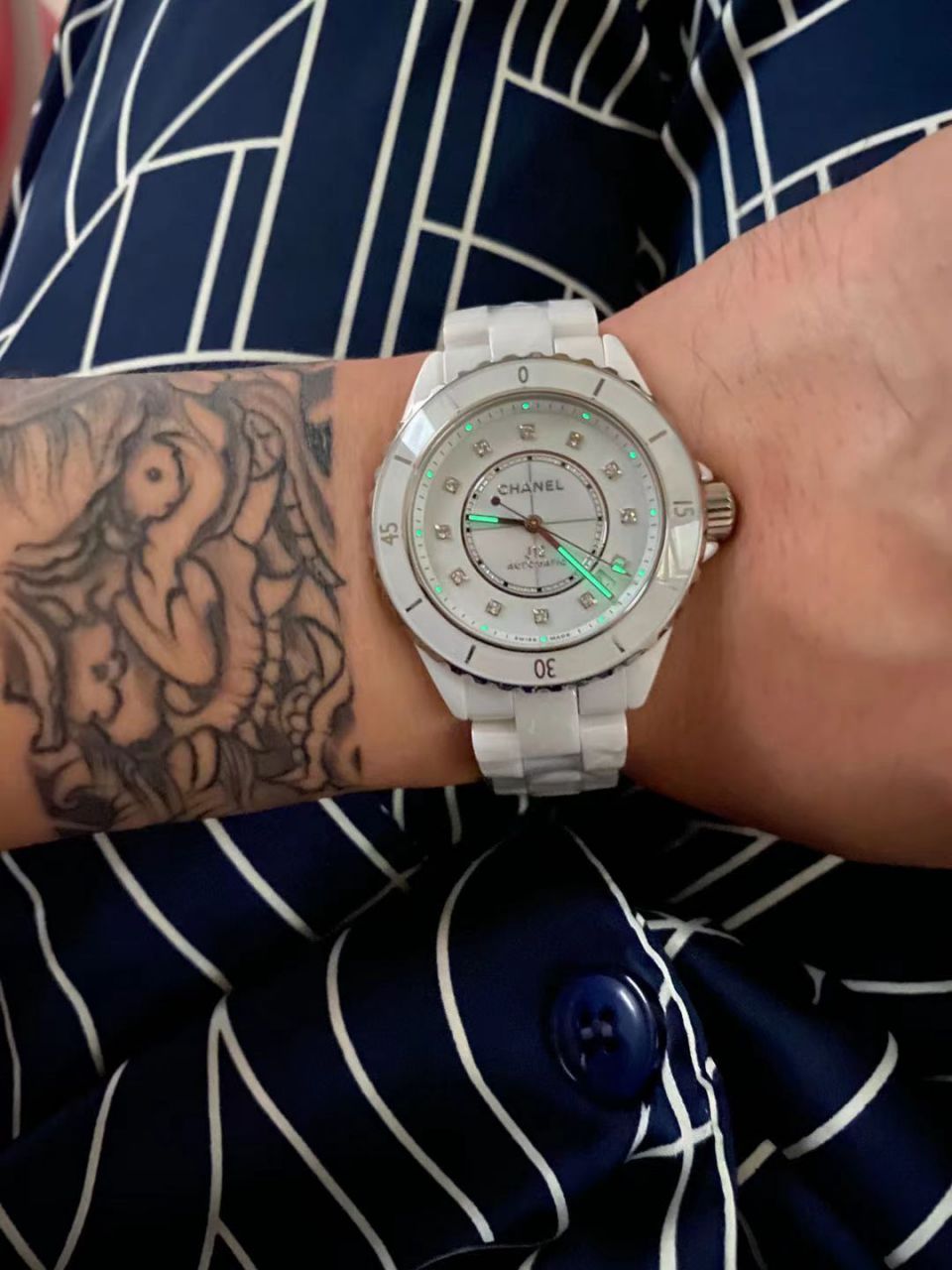 【 Video analysis 】BV Factory  top 复刻高仿手表香奈儿J12系列背透机械H5700 wrist watch  / X060