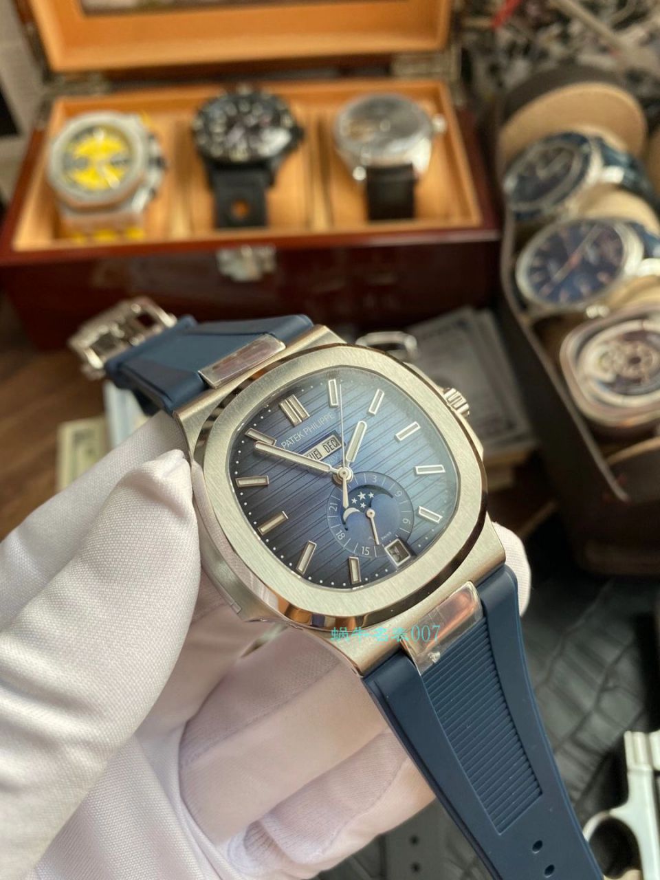 【 Video analysis 】GR Factory  PATEK PHILIPPE 真月相 Nautilus 1比1高仿复刻手表V2版本5726/1A-014 / BD332