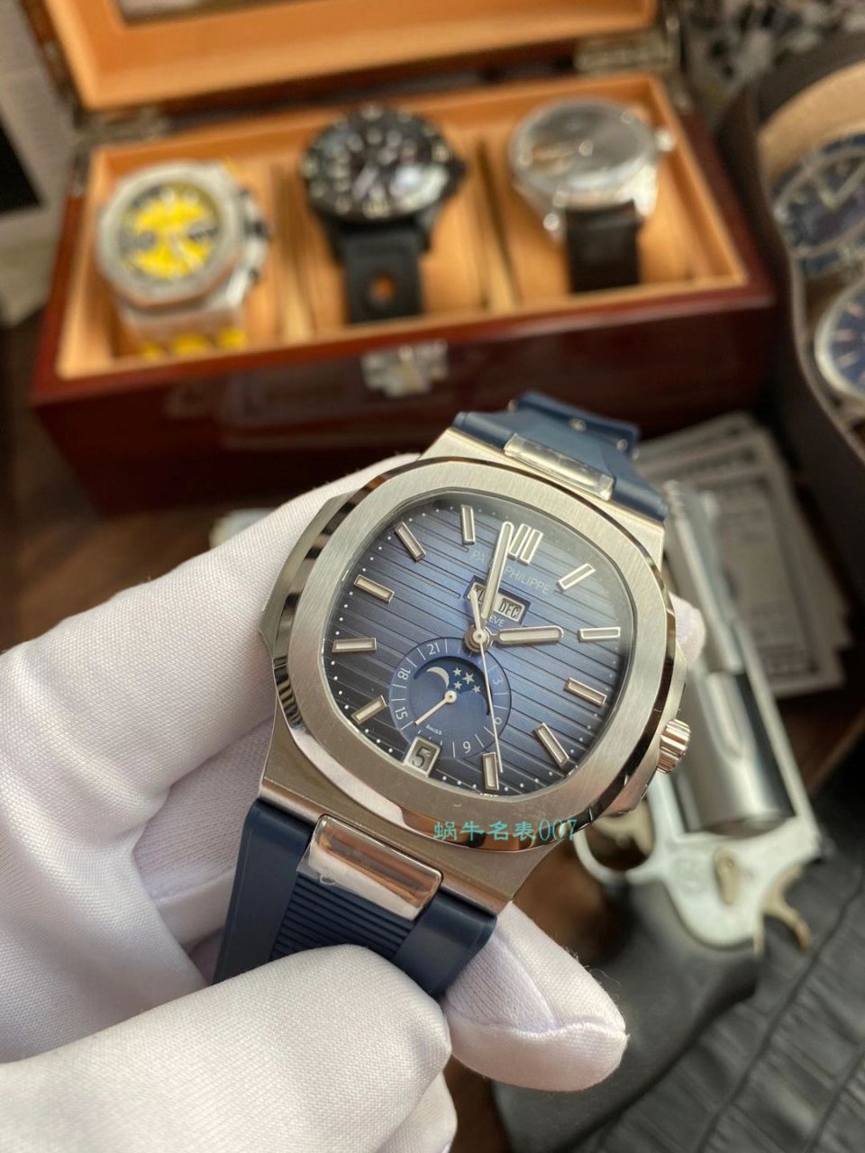【 Video analysis 】GR Factory  PATEK PHILIPPE 真月相 Nautilus 1比1高仿复刻手表V2版本5726/1A-014 / BD332