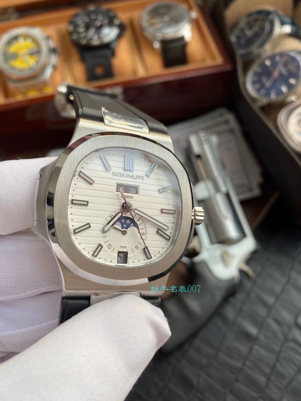 【 Video analysis 】GR Factory  PATEK PHILIPPE 真月相 Nautilus 1比1高仿复刻手表V2版本5726/1A-014 / BD332